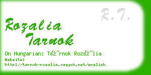 rozalia tarnok business card